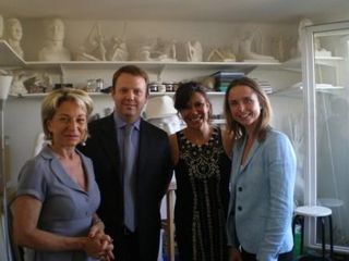 Catherine DUMAS, Christopher DESCOURS, Président de Weston et Bonpoint, Dominique de SEGUIN et Marie FINAZ, Directrice de projet pour Allard Palaces